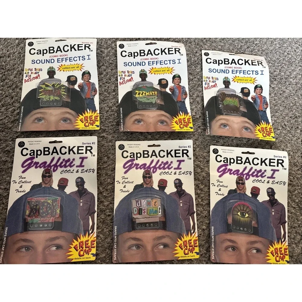 Lot Of 6 Vintage CapBACKERS Unopened